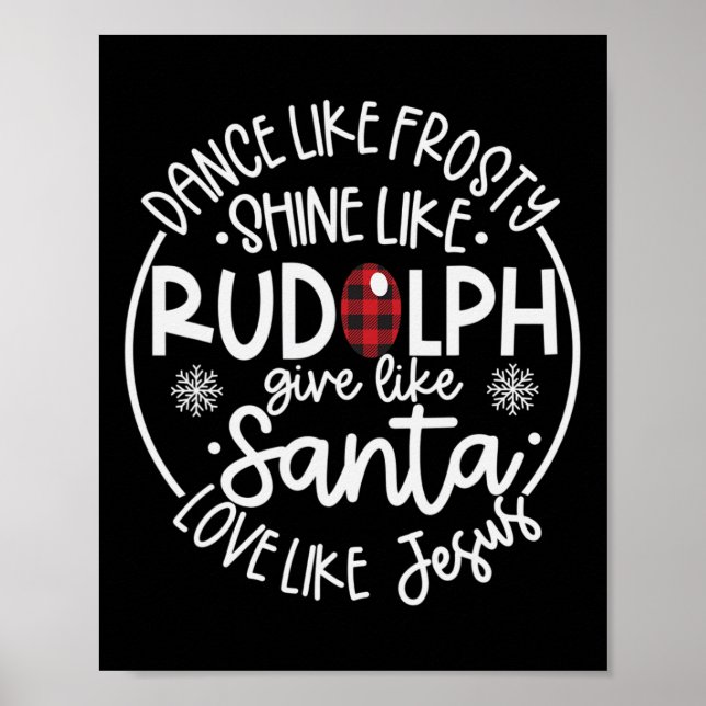 Like Frosty Shine Like Rudolph Love Like Jesus Xma Poster (Front)
