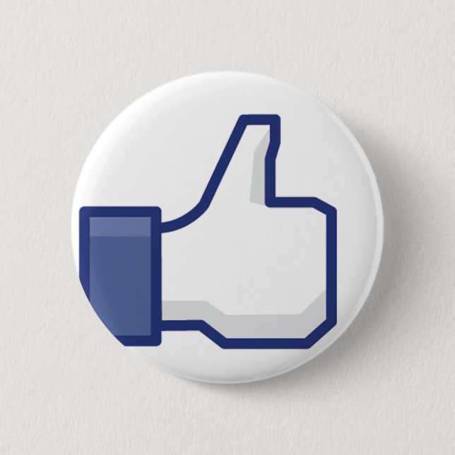Like Hand 6 Cm Round Badge (Front)