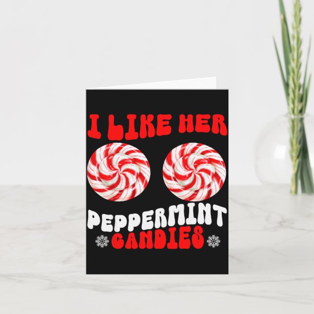 Like Her Peppermint Candies Like His Candy Cane Xm Card (Front)