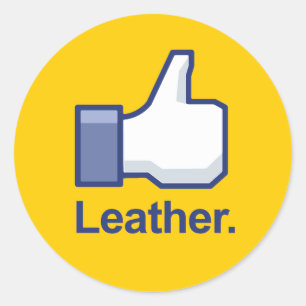 Like Leather Classic Round Sticker