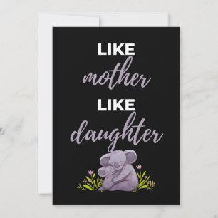 Like Mother Like Daughter Thank You Card