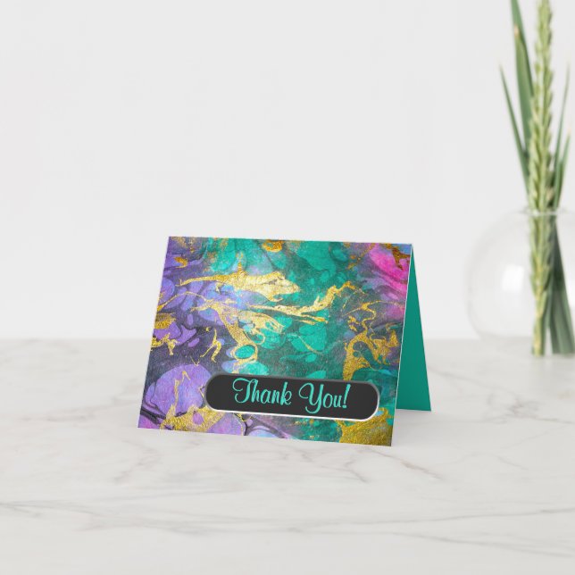 Like Oil and Water Thank You Note (Personalised) Card (Front)