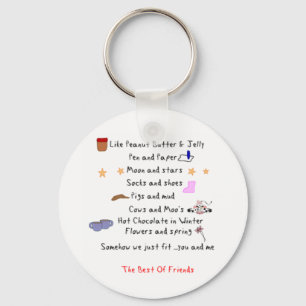Like Peanut Butter and Jelly Key Ring