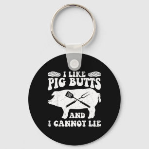 Like Pig Butts Bbq Barbecue Grilling Chef Meat Key Ring