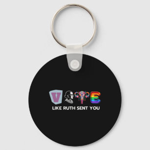 Like Ruth Sent You - Uterus Flowers Feminist Lgbt  Key Ring