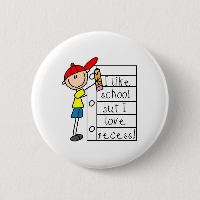Like School Love Recess 6 Cm Round Badge (Front)