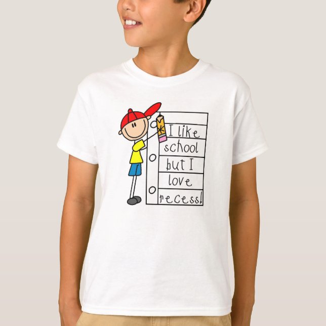 Like School Love Recess T-Shirt (Front)