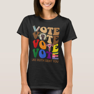 Like Sent Ruthh You Groovy Uterus Feminist Lgbt Pr T-Shirt