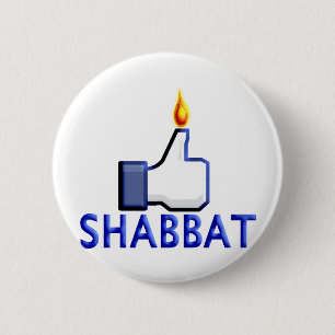 Like Shabbat 6 Cm Round Badge
