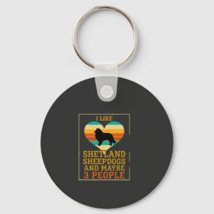 Like Shetland Sheepdogs Maybe People Dog Heart Key Ring