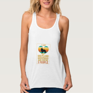Like Shetland Sheepdogs Maybe People Dog Heart Singlet