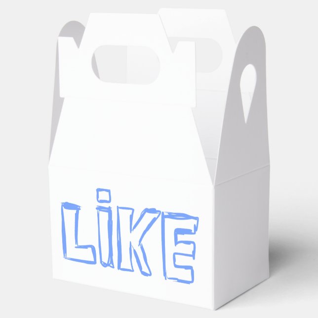 "Like" Text Favour Box (Opened)