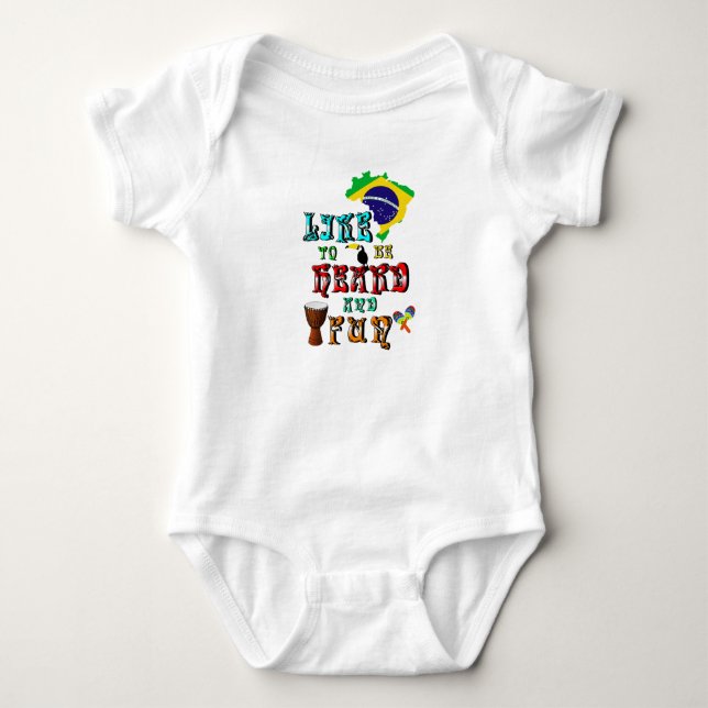 Like To Be Heard And Fun Baby Bodysuit (Front)