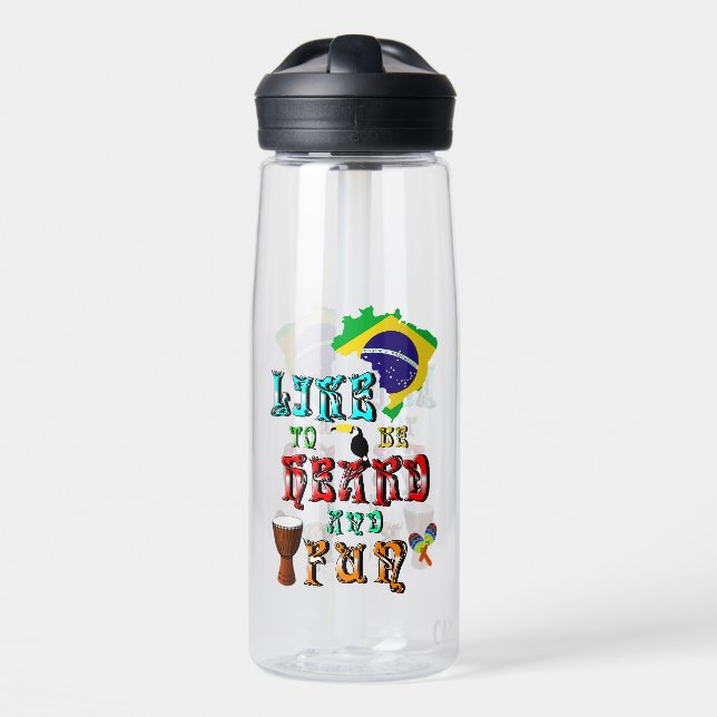 Like To Be Heard And Fun Water Bottle (Front)