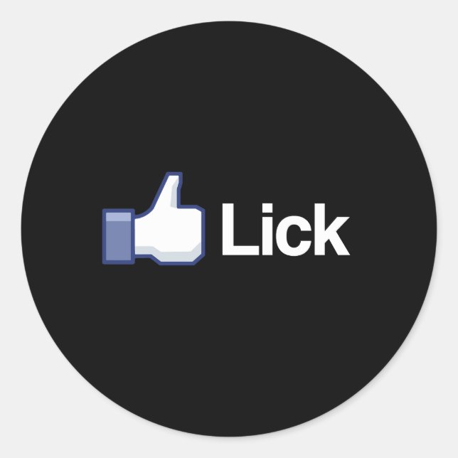 LIKE TO LICK CLASSIC ROUND STICKER (Front)