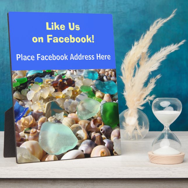 Like Us on Facebook Counter Sign Plaque custom (Side)