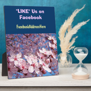 LIKE Us On Facebook plaque Count Sign Spring