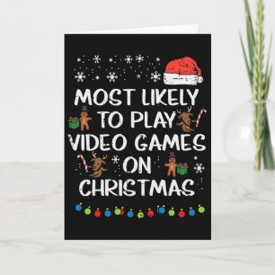 Likely Play Video Games Christmas Xmas Family Boys Card