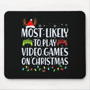 Likely To Play Video Game On Christmas Santa Gamin Mouse Pad