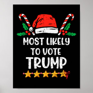 Likely To Vote Trump Election Voter Christmas Poster