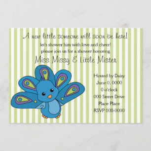 Lil' Baby Peacock Invitation