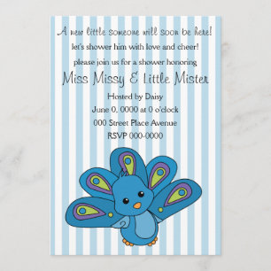 Lil' Baby Peacock Invitation