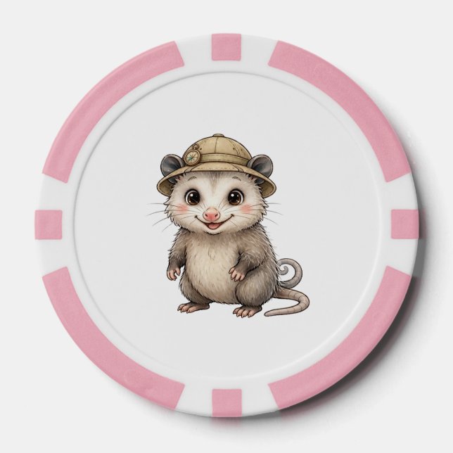 Lil' Bayou Explorers Opossum Poker Chips (Front)