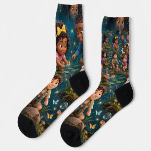 Lil' Bayou Explorers Team Pattern Socks