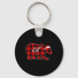Lil Bear Red Plaid Christmas Pajama Bear Family Xm Key Ring