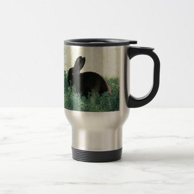Lil Black Bunny Travel Mug (Right)