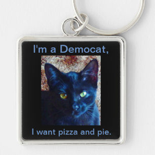 Lil' Blackie Democat Keychain
