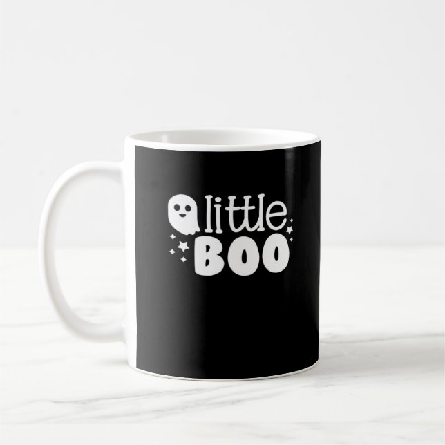 Lil Boo Halloween Vintage Style Coffee Mug (Left)