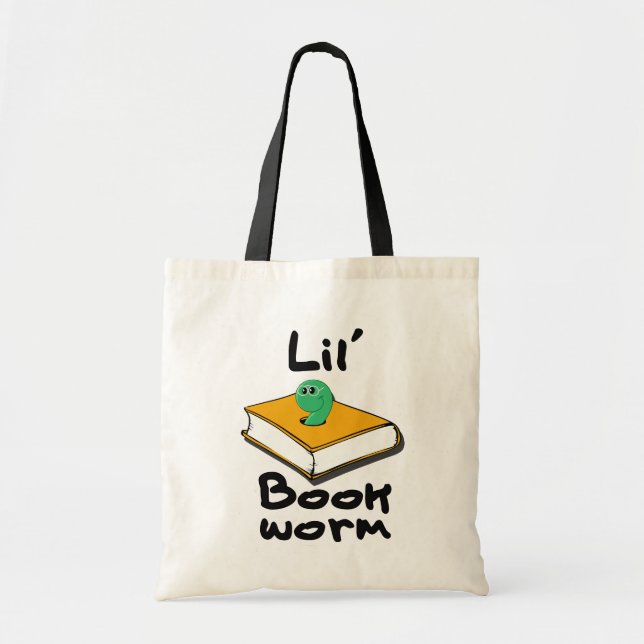 Lil' Bookworm Tote Bag (Front)