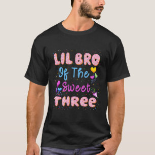 Lil Bro Of The Sweet Three 3Rd Doughnut Birthday P T-Shirt
