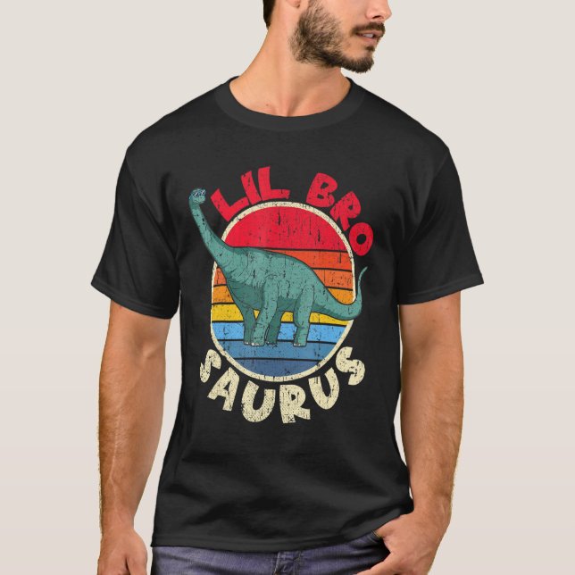 Lil Bro Saurus I Brachiosaurus Diplodocus I Family T-Shirt (Front)