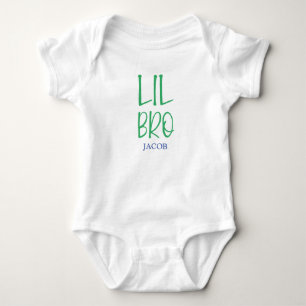 Lil Bro Sibling Name Baby Bodysuit