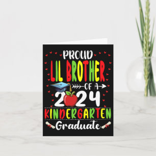 Lil Brother Of 2024 Kindergarten Graduate Graduati Card