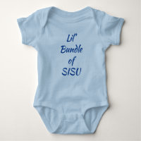 Lil' Bundle of SISU Finnish Baby One-Piece (Blue)