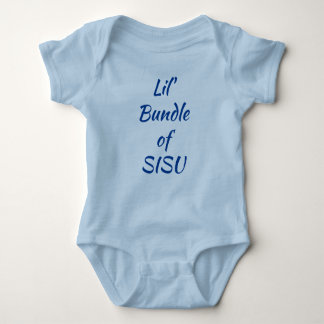 Lil' Bundle of SISU Finnish Baby One-Piece (Blue) Baby Bodysuit