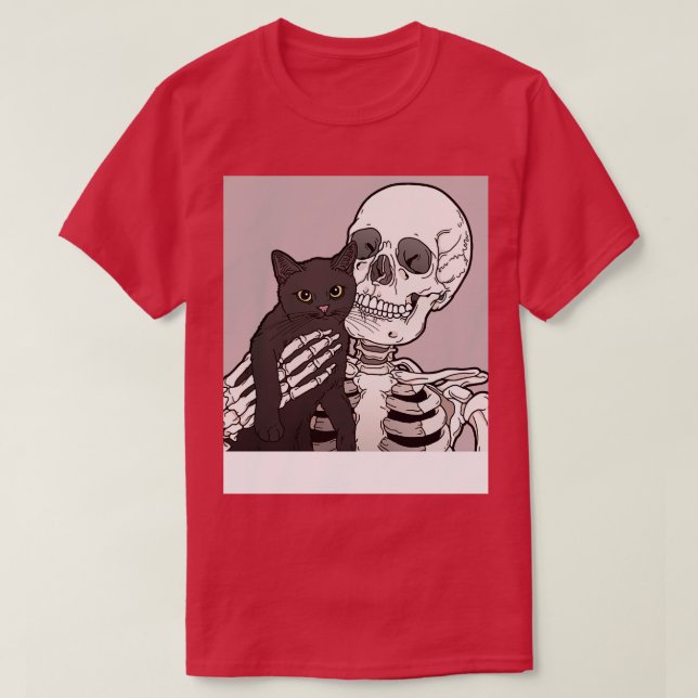 Lil cat friend with background T-Shirt (Design Front)