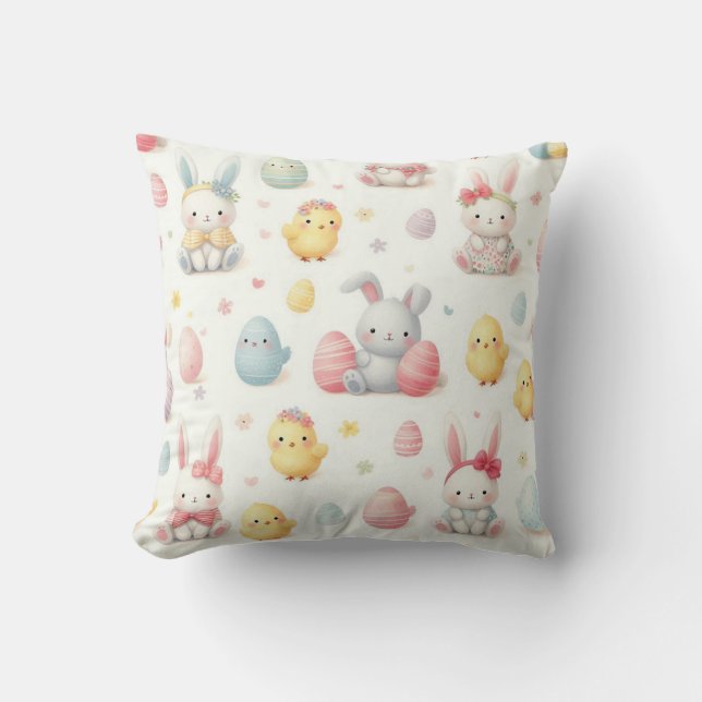 Lil Chicks & Bunny's Cushion (Front)