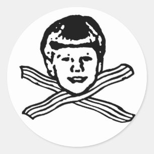 Lil Chiz Loves Bacon Sticker! Classic Round Sticker