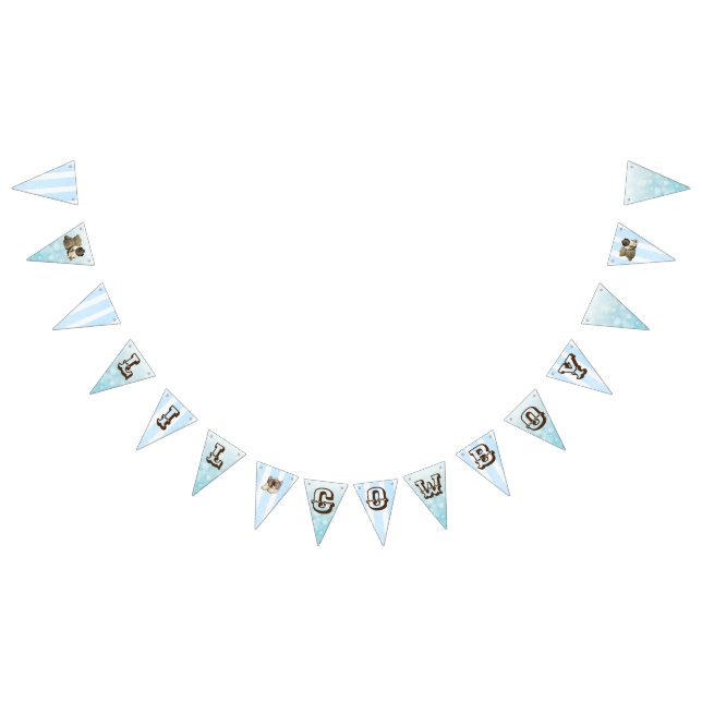 Lil Cowboy Baby Shower Flag Banner (All)