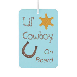 Lil' Cowboy On Board Western Baby Car Air Freshener