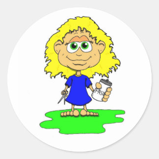 Lil Crafty Classic Round Sticker