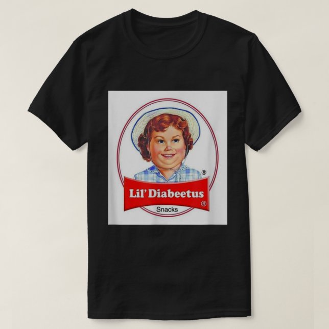 Lil Diabeetus Parody Diabetes funny shirt3007 T-Shirt (Design Front)