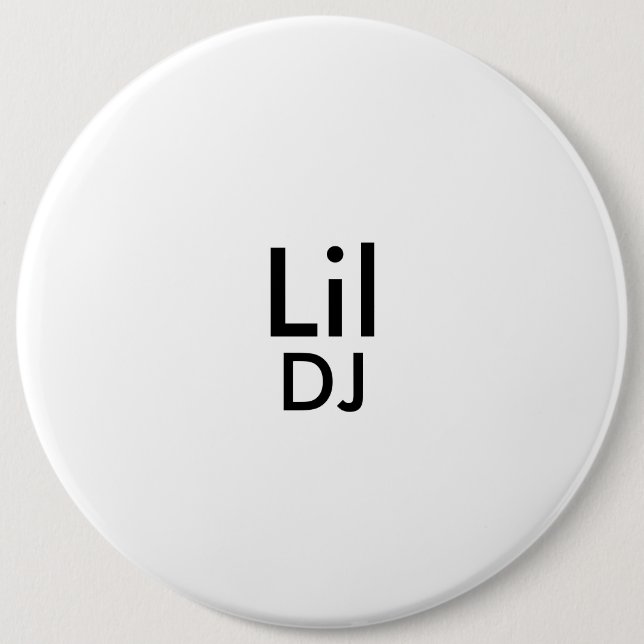 lil dj's botton 6 cm round badge (Front)