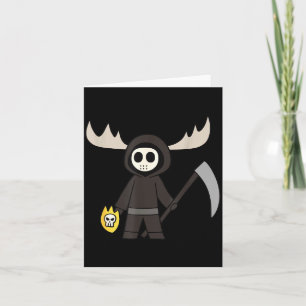 Lil Doom Moose - Funny Reaper Cartoon  Card