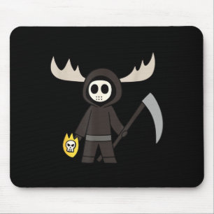 Lil Doom Moose - Funny Reaper Cartoon Mouse Pad