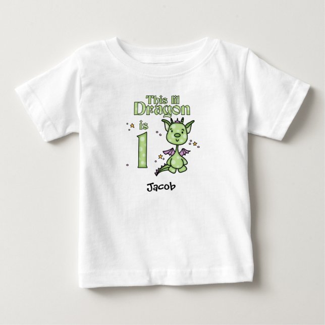 Lil Dragon 1st Birthday Baby T-Shirt (Front)